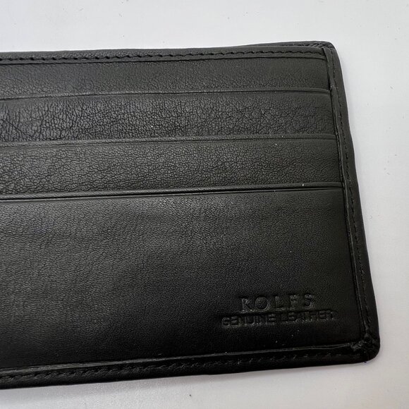 Rolfs Mens Black Leather Billfold Wallet - Picture 3 of 6